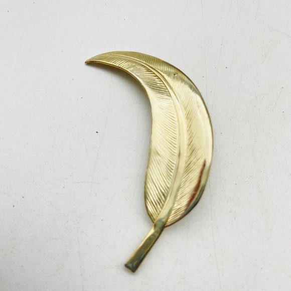 Leaf Brooch Gold Tone Nature Garden Trees Flowers Flora Classic Career Cosplay - Picture 3 of 6